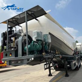 3 Axles Bulk Cement Tanker Semi Trailer
