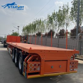 3 Axle 60Tons Flatbed Semi Trailer